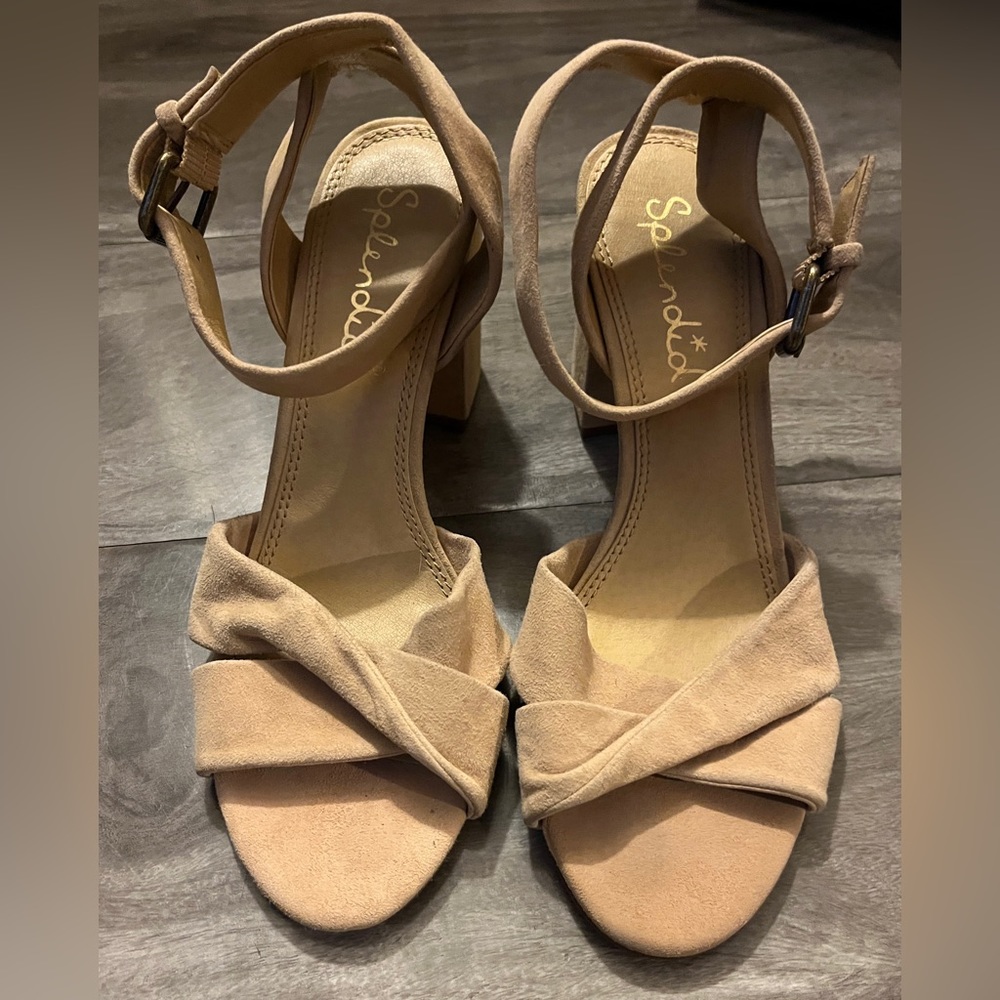 Splendid Suede Chunky Heal Sandal - Picture 2 of 3